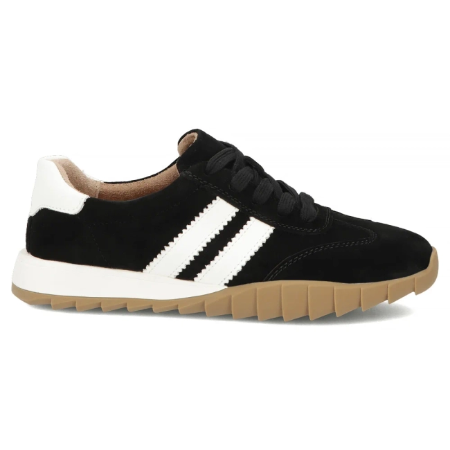 Skórzane sneakersy Filippo DP7534/26 BK czarne