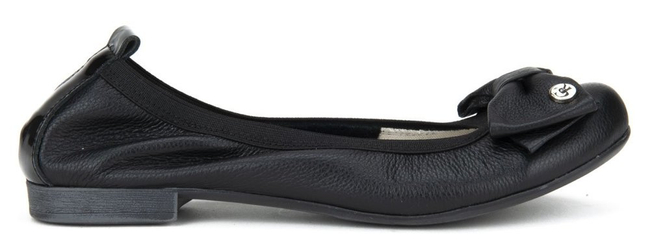 Skórzane baleriny Filippo 477 Czarne Lico