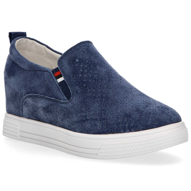 Leather shoes Filippo DP1356/20 NV navy blue