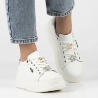 Leather sneakers Filippo DP6790/25 WH white