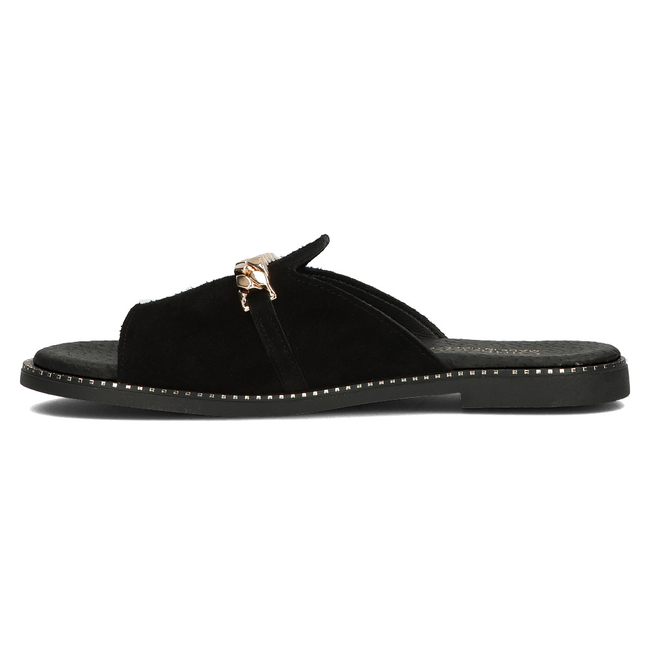 Leather Slippers Filippo LH-190 black
