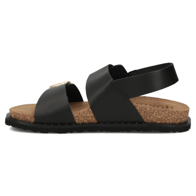 Leather sandals BOLUS-252 NAPA NEGRO black