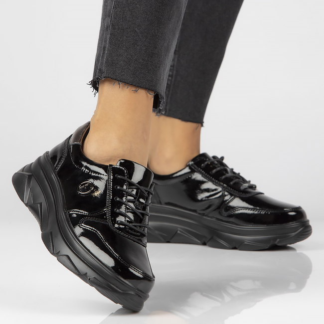 Leather Sneakers Filippo DP2138/22 BK L black