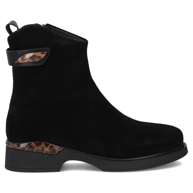 Skórzane botki Filippo DBT7182/25 BK czarne