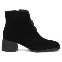 Skórzane botki na obcasie Filippo DBT8200/26 BK czarne