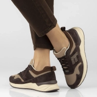 Skórzane sneakersy Filippo DP7881/26 BR brązowe