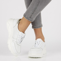 Skórzane Sneakersy Filippo DP2138/21 WH białe