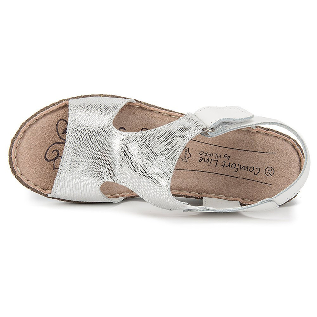Sandały FILIPPO DS095/17 SL silver