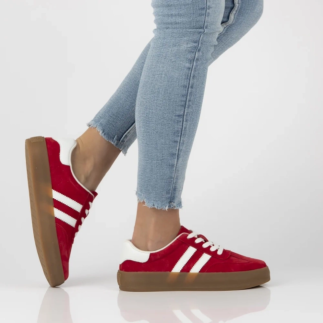 Leather sneakers Filippo DP6764/25 RD red