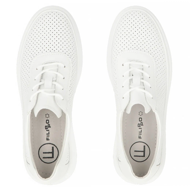 Leather shoes Filippo DP6753/26 WH white