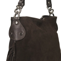 Leather handbag Toscanio  G98 dark brown