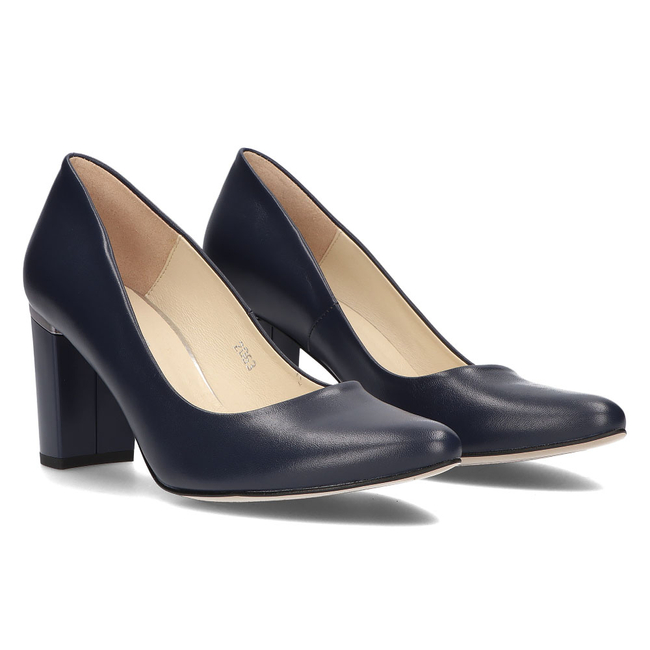 Leather pumps Filippo 2063 Navy