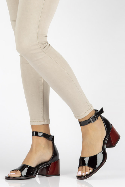 Skórzane sandały Filippo DS3723/22 BK czarne