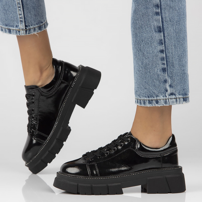 Leather shoes Filippo DP3940/22 BK black