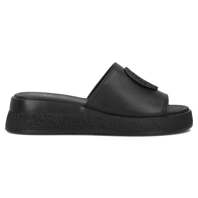 Leather flip-flops Filippo DK6987/25 BK black
