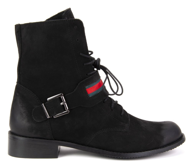 Trzewiki Filippo 2322 Czarny Nubuk