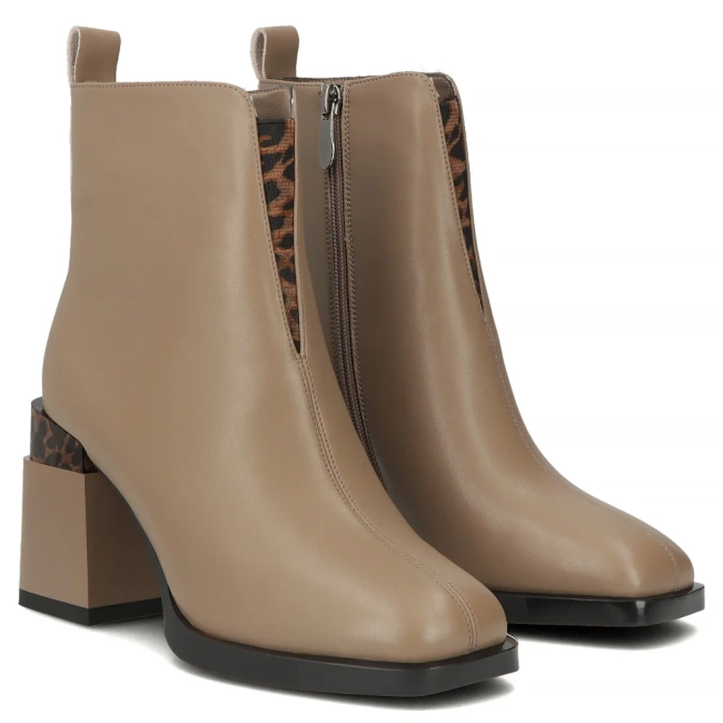 Leather ankle boots Filippo DBT7353/25 BE beige