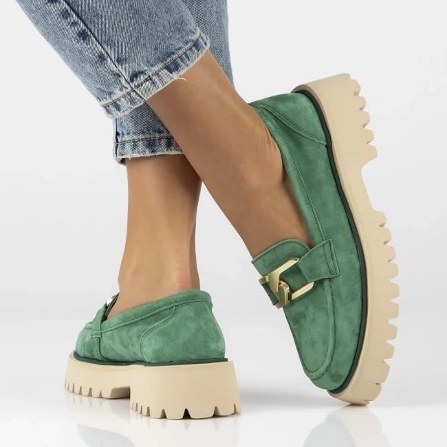 Leather shoes Filippo DP4916/24 GE green