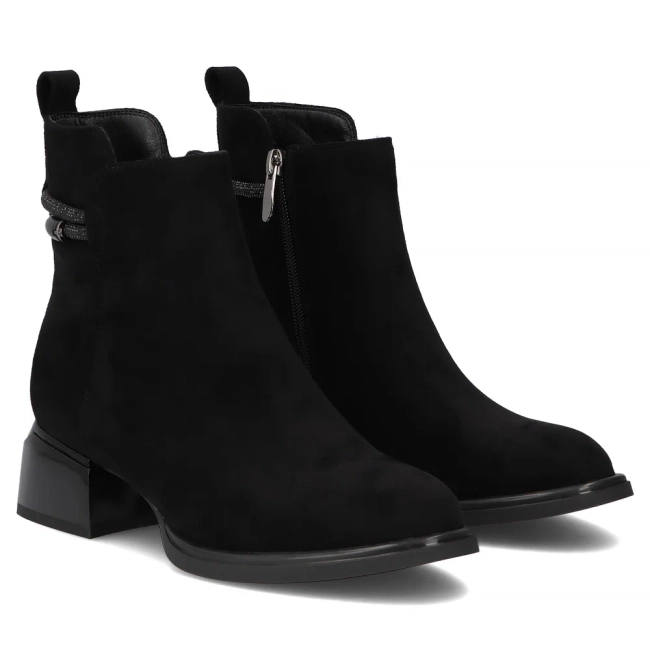 Botki na obcasie Filippo DBT7444/25 BK czarne