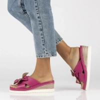 Leather flip-flops Artiker 52C0506 pink