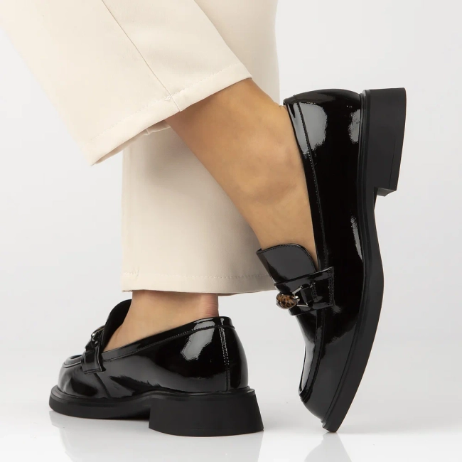 Skórzane lordsy Filippo DP6929/25 BK czarne