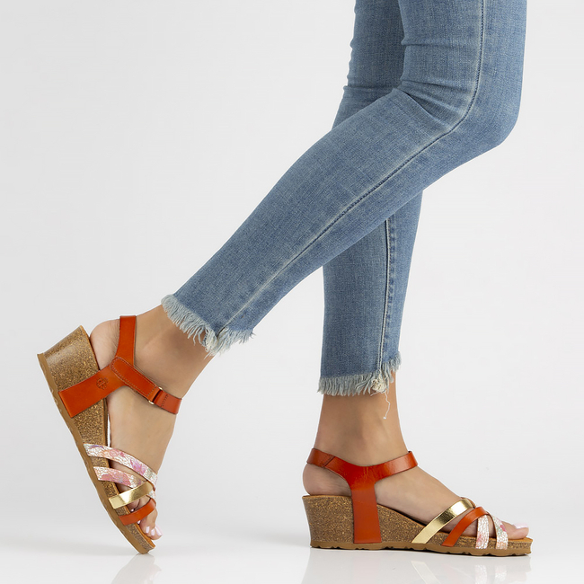 Leather sandals Yokono CADIZ-131 red