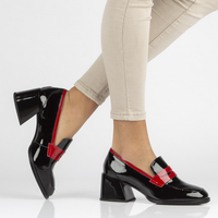 Skórzane półbuty Filippo DP3727/22 BK czarne