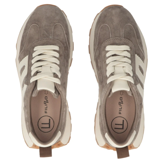 Leather sneakers Filippo DP6743/26 TP Taupe