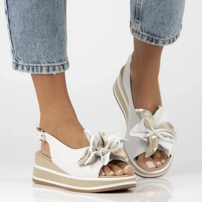 Leather sandals Filippo DS7045/25 WH white