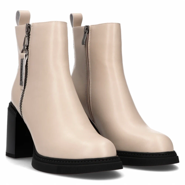 Leather ankle boots Filippo DBT6641/24 BE beige