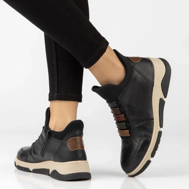 Leather ankle boots Rieker L5651-00 black