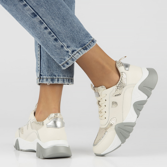 Leather sneakers Filippo DP4516/23 BE beige