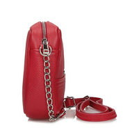 Handbag Toscanio Leather Messenger Bag B6 red