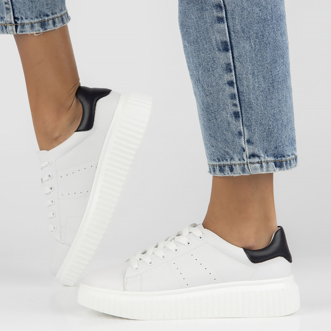 Skórzane Sneakersy Filippo DP4404/23 WH białe