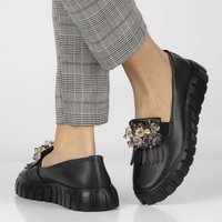 Leather shoes Filippo DP4593/23 BK black