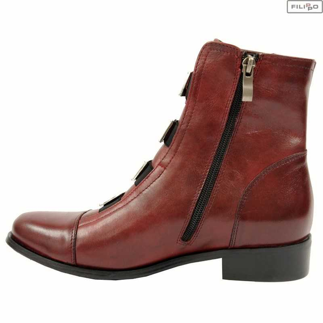 Ankle boots GINA PIACCI 64-3520-B32-1g burgundy face 8019492