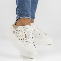 Skórzane półbuty FILIPPO DP3531/22 WH białe