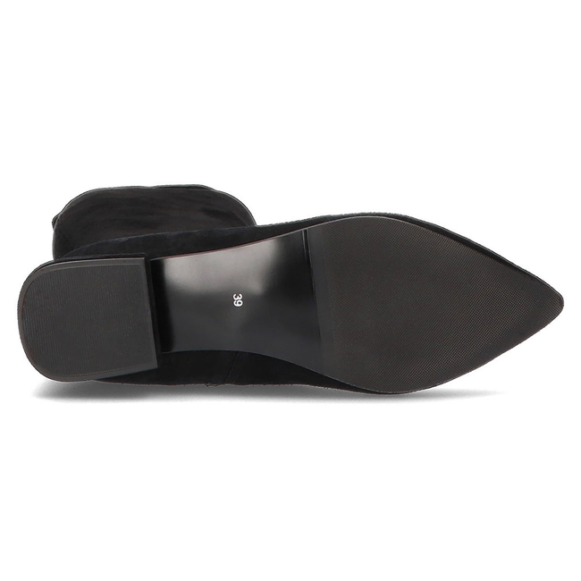 Zamszowe kozaki Filippo 435 czarne