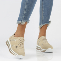 Leather sneakers Filippo DP2004/22 BE beige