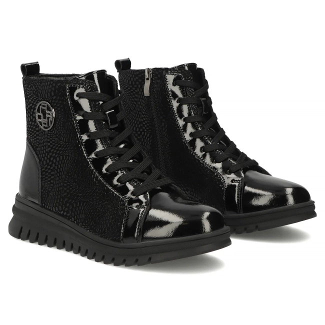 Skórzane botki Filippo DBT8073/26 BK L czarne