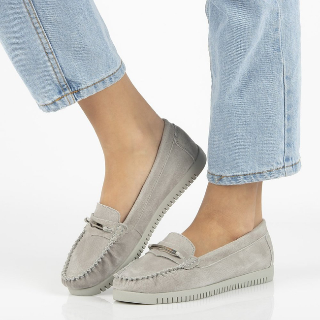 Leather loafers Filippo DP1266/20 GR gray