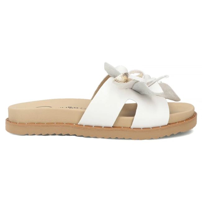 Leather flip-flops Filippo DK7638/26 WH white