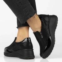 Leather shoes Filippo DP6473/25 BK PT black