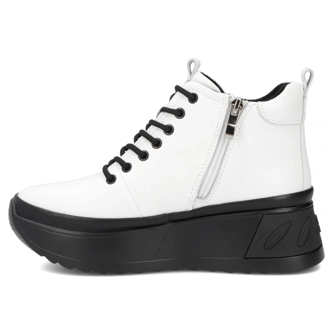 Leather platform ankle boots Filippo DBT8003/26 WH white