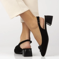 Skórzane czółenka Filippo DP6945/25 BK SU czarne