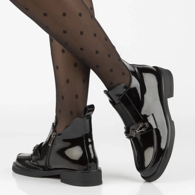 Leather ankle boots Filippo DBT7318/25 BK black