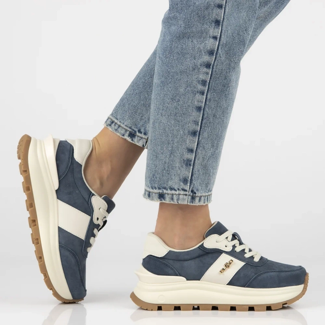 Leather sneakers Filippo DP7003/25 BL blue