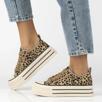 Trampki News 25SP26-9157 brązowe