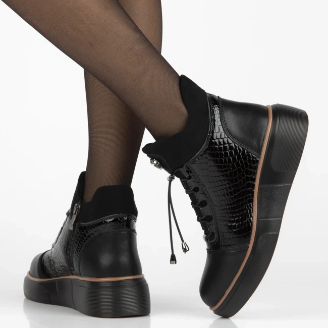 Leather ankle boots Filippo DBT7420/25 BK black