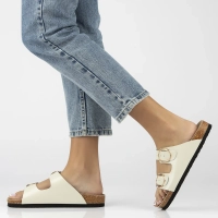 Leather flip-flops Filippo DK7061/25 WH white